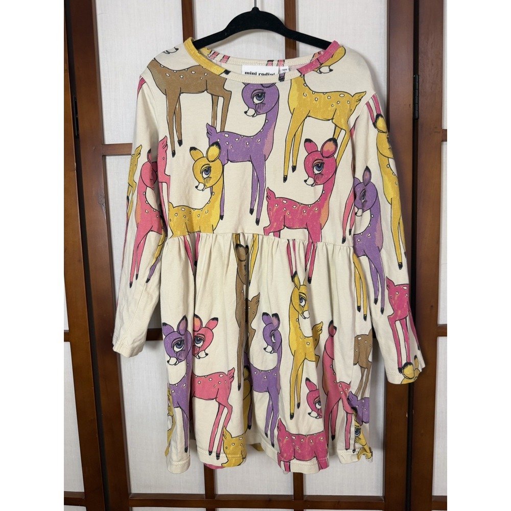 Mini Rodini Dear Dress 110 Colorful Eclectic Long Sleeve